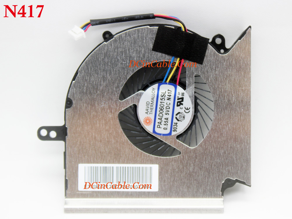 (image for) Free Shipping Laptop Fan AAVID PAAD06015SL 0.55A 5VDC N417 N414 N384 for MSI CPU GPU Cooling Left Right Cooler Inside System Assembly